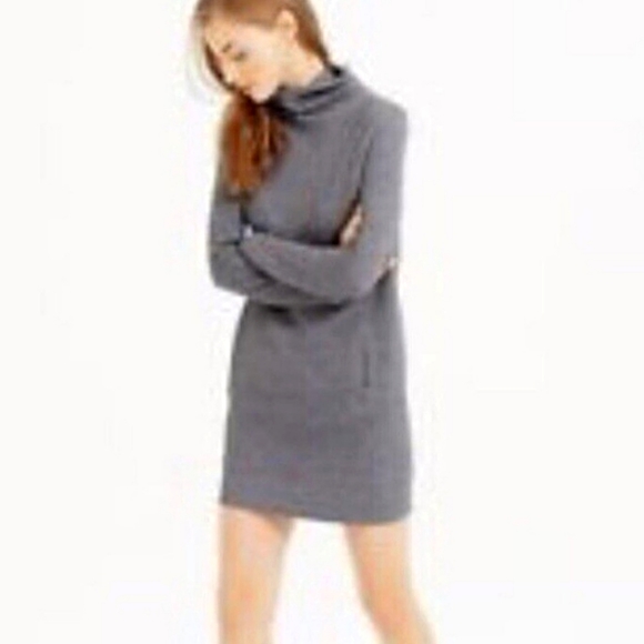 Lou & Grey Sweatshirt Tunic Dress Gray SZ XS Zip Pockets Turtleneck Soft - Picture 1 of 10